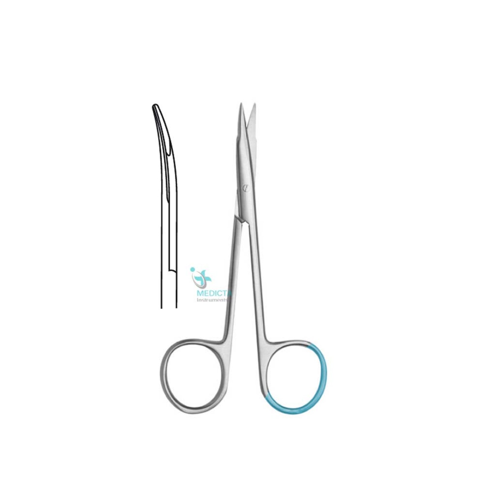 Single Use Surgical Stevens Scissor blunt,Curved 14.5cm Medicta